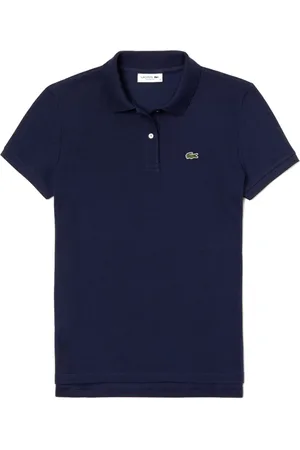 Lacoste Koszulki, Kobieta, Niebieski, S, Niebieska Koszulka Polo Z Krokodylem Casual