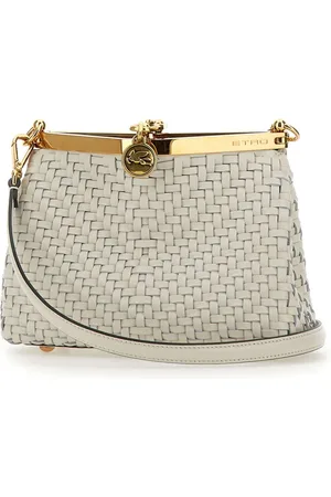 Etro Torebki, Kobieta, Biały, ONE SIZE, Biała Mini Torba ze Skóry Cielęcej