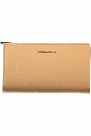 Coccinelle Akcesoria, Kobieta, brązowy, ONE SIZE, Metallic Soft Wallet z wieloma przegródkami