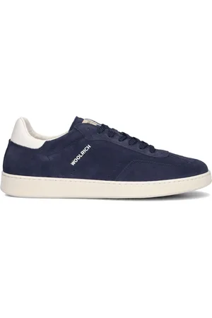 Woolrich Buty, Mężczyzna, Niebieski, 43 1/2 EU, Zamsz, Niebieskie Court Sneakers zamszowe dla mężczyzn