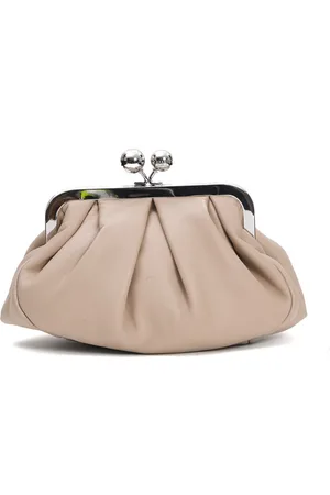 Max Mara Torebki, Kobieta, Beżowy, ONE SIZE, Beżowa Mała Torebka Łańcuszek