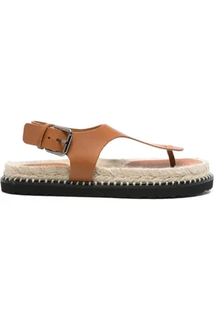 Castaner Buty, Kobieta, brązowy, 40 EU, Brązowe Skórzane Sandały z Paskiem na Kostkę