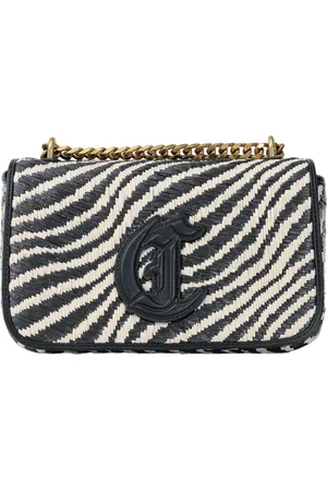 Roberto Cavalli Torebki, Kobieta, Czarny, ONE SIZE, Poliester, Beżowa torba na ramię z łańcuszkowym paskiem
