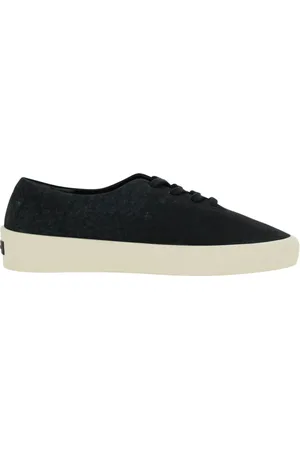 FEAR OF GOD Buty, Mężczyzna, Czarny, 43 EU, Zamsz, Czarne niskie trampki z naszywką
