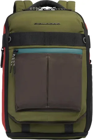 Piquadro Torebki, unisex, Zielony, ONE SIZE, Tkaninowy Plecak na Laptopa