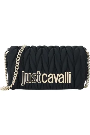 Roberto Cavalli Torebki, Kobieta, Czarny, ONE SIZE, Czarna Pikowana Torba na Ramię dla Kobiet