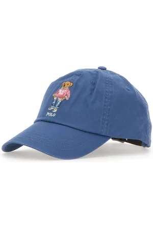 Ralph Lauren Akcesoria, Mężczyzna, Niebieski, ONE SIZE, Czapka Baseballowa z Logo Misia