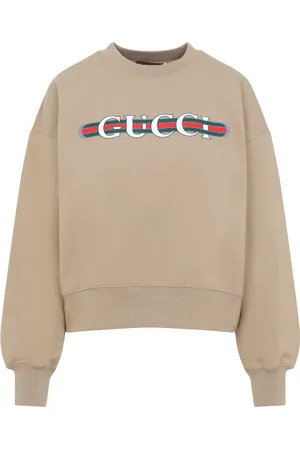 Gucci Bluzy, Kobieta, Beżowy, M, Neutralny Sweter Stylowe Warstwy