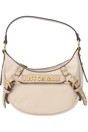 Roberto Cavalli Torebki, Kobieta, Beżowy, ONE SIZE, Poliester, Beżowa torba na ramię z nadrukiem węża