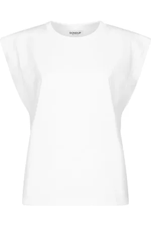 Dondup Koszulki, Kobieta, Biały, S, T-shirt z poliestru
