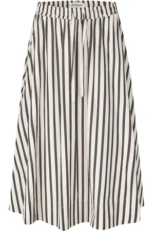 Lollys Laundry Spódnice, Kobieta, Wielobarwność, L, Spódnica w paski A-line Midi