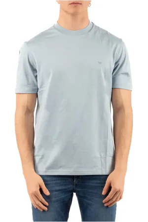 Emporio Armani Koszulki, Mężczyzna, Niebieski, L, Stylowy T-shirt dla mężczyzn