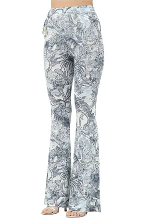 Roberto Cavalli Spodnie, Kobieta, Wielobarwność, S, Tropikalne Spodnie Palazzo