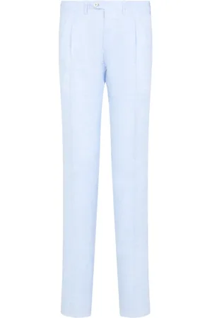 Kiton Spodnie, Mężczyzna, Niebieski, L, Niebieskie lniane spodnie Elegancki styl