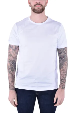 sun68 Koszulki, Mężczyzna, Biały, S, T-shirt z Mercerized Jersey Krótki Rękaw