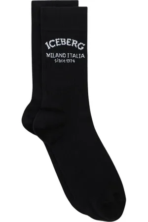 Iceberg Bielizna, Mężczyzna, Czarny, L, Czarny bawełniany skarpetka z logo piquet Od 1974 roku