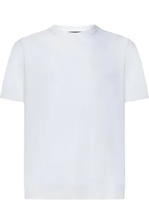 HERNO Koszulki, Mężczyzna, Biały, 2XL, Biała Bawełniana Koszulka z Lamówkami