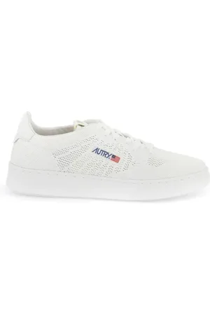 Autry Buty, Mężczyzna, Biały, 43 EU, Sneakersy z Dziurkowanym Dzianiem