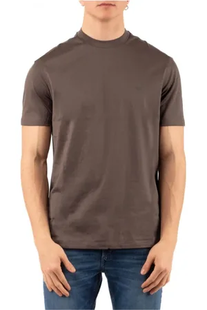Emporio Armani Koszulki, Mężczyzna, brązowy, 2XL, Stylowy T-shirt dla mężczyzn