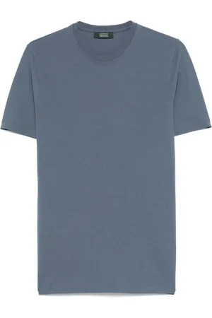 ZANONE Koszulki, Mężczyzna, Niebieski, L, Casual Z1851 T-shirt dla mężczyzn
