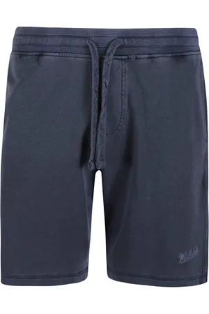 Woolrich Szorty, Mężczyzna, Niebieski, L, Niebieskie Bawełniane Szorty Bermuda z Elastycznym Pasem