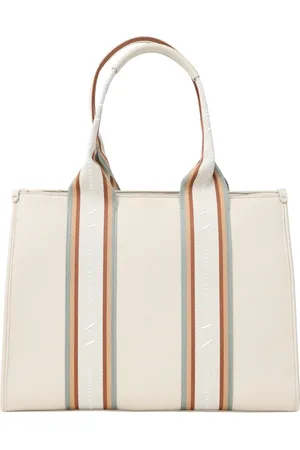 Armani Exchange Torebki, Kobieta, Beżowy, ONE SIZE, Beżowa Torba Shopper Stylowy