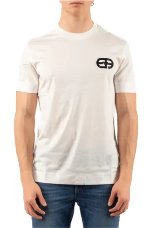 Emporio Armani Koszulki, Mężczyzna, Biały, 2XL, Stylowy T-shirt dla mężczyzn