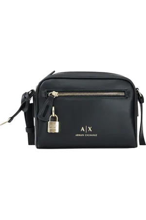Armani Exchange Torebki, Kobieta, Czarny, ONE SIZE, Poliester, Kompaktowa i nowoczesna czarna torba na ramię
