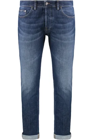 Dondup Jeansy, Mężczyzna, Niebieski, W35, Jeansyy regular fit Icon z metalowymi guzikami