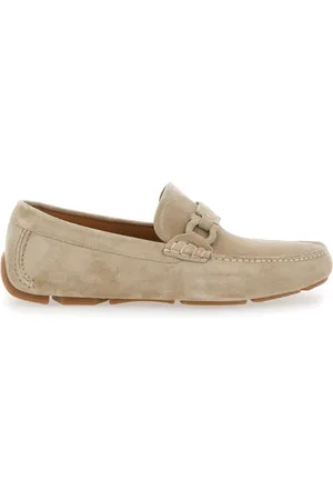 Salvatore Ferragamo Buty, Mężczyzna, Beżowy, 41 EU, Beżowe Buty Płaskie Byaite Camoscio