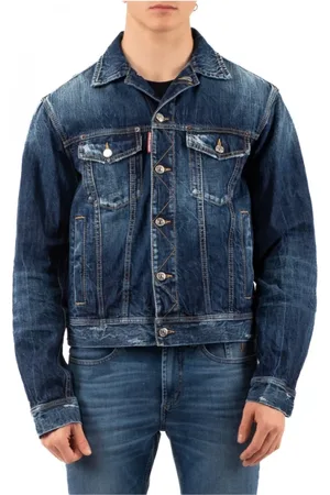 Dsquared2 Kurtki, Mężczyzna, Niebieski, S, Stylowa Kurtka Blouson
