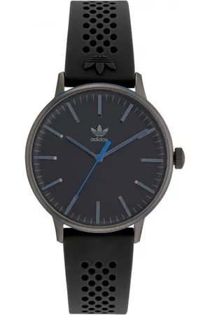 adidas Akcesoria, unisex, Czarny, ONE SIZE, Czarny Gumowy Zegarek Analogowy Stylowy Zegarek
