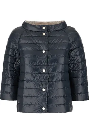 HERNO Kurtki, Kobieta, Niebieski, M, Nylon, Stylowa kurtka puchowa