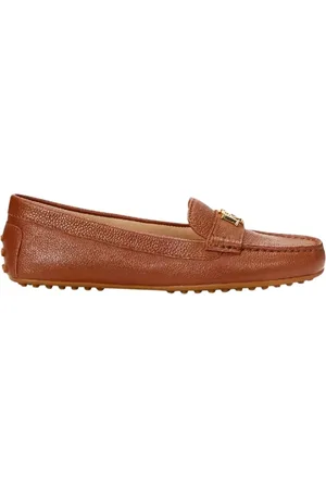 Ralph Lauren Buty, Kobieta, brązowy, 37 EU, Skóra, Barnsbury Pebbled Mokasyny