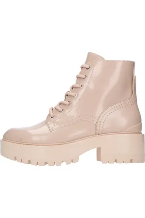 Guess Buty, Kobieta, Różowy, 40 EU, Skóra, Botki na sznurówki