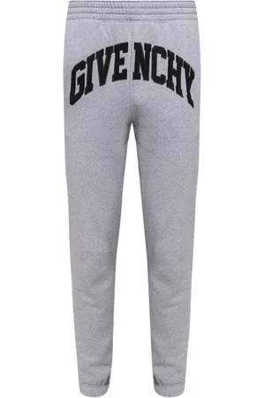 Givenchy Spodnie, Mężczyzna, Szary, M, Bawełna, Spodnie dresowe z logo