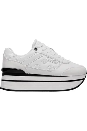 Guess Buty, Kobieta, Biały, 41 EU, Białe Sneakersy na Platformie