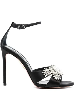 Aquazzura Buty, Kobieta, Czarny, 38 EU, Sandały Crystal Margarita