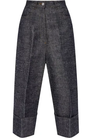 Givenchy Spodnie, Kobieta, Niebieski, M, Denim, Denimowe spodnie culottes Palazzo
