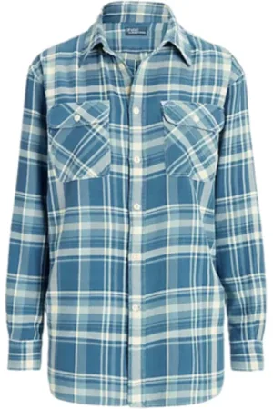 Ralph Lauren Bluzki, Kobieta, Niebieski, S, Bawełna, Koszula bawełniana w kratę