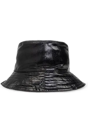 Gucci Akcesoria, Kobieta, Czarny, S, Bawełna, Kapelusz typu bucket Monogram