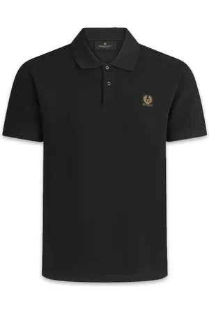 Belstaff Koszulki, Mężczyzna, Czarny, L, Bawełna, Dyskretna Czarna Koszulka Polo z Bawełny Pique