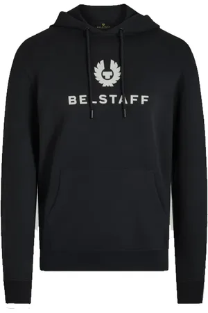 Belstaff Bluzy, Mężczyzna, Czarny, S, Bawełna, Kolorowa Bluza z Kapturem Signature