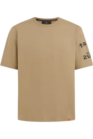 Belstaff Koszulki, Mężczyzna, brązowy, S, Bawełna, Koszulka Centenary Sleeve Logo T-Shirt