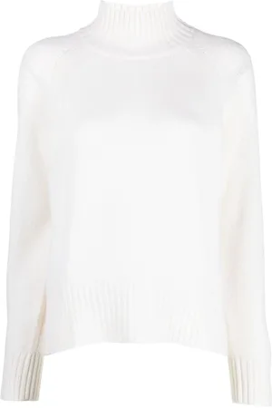 Allude Swetry, Kobieta, Biały, L, Kaszmir, Sweter golfowy