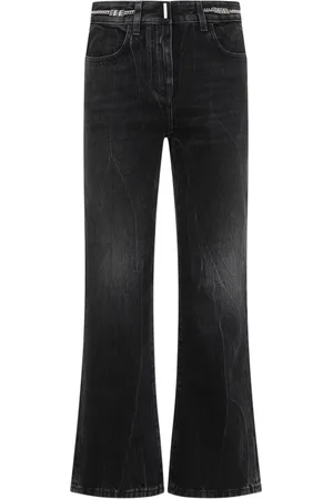 Givenchy Jeansy, Kobieta, Czarny, W25, Bawełna, Czarne bawełniane spodnie bootcut