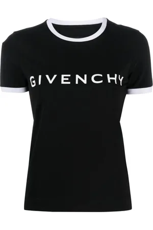 Givenchy Koszulki, Kobieta, Czarny, M, Bawełna, T-shirt z nadrukiem logo