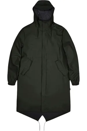Rains Płaszcze, Kobieta, Zielony, S, Poliester, Kurtka Parka Fishtail