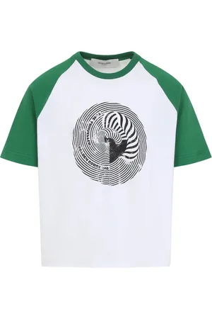 Golden Goose Koszulki, Mężczyzna, Biały, L, Bawełna, Raglan Crop T-Shirt