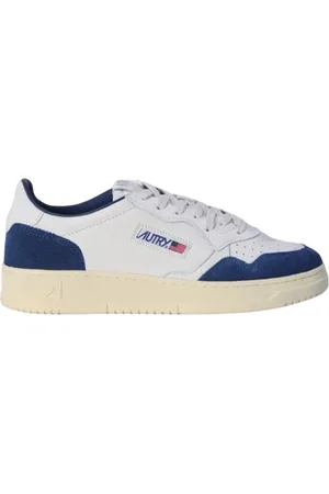 Autry Buty, Mężczyzna, Niebieski, 43 EU, Skóra, Sneakersy Medalist